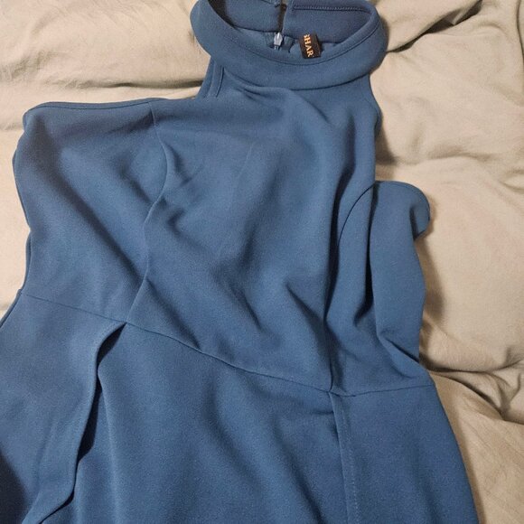 MUSHARE Halter Neck Sexy 2 side Split Maxi Long Formal Dress Medium - Picture 5 of 5